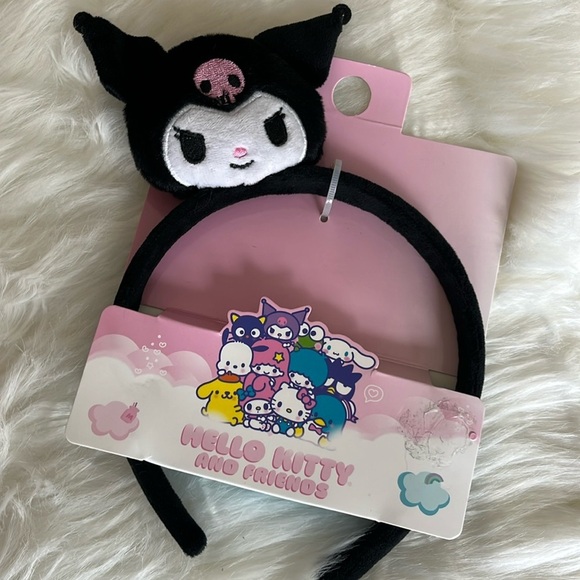 🆕 Kuromi Plush Head Headband From Hello Kitty and Friends- Black - Picture 1 of 4